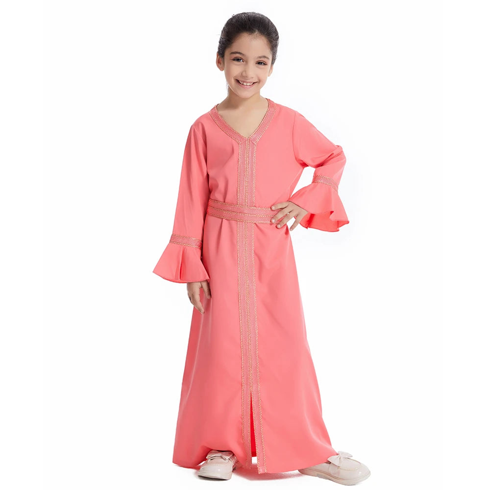 Djellaba Fille Enfant – Robe Prière Ramadan Eid