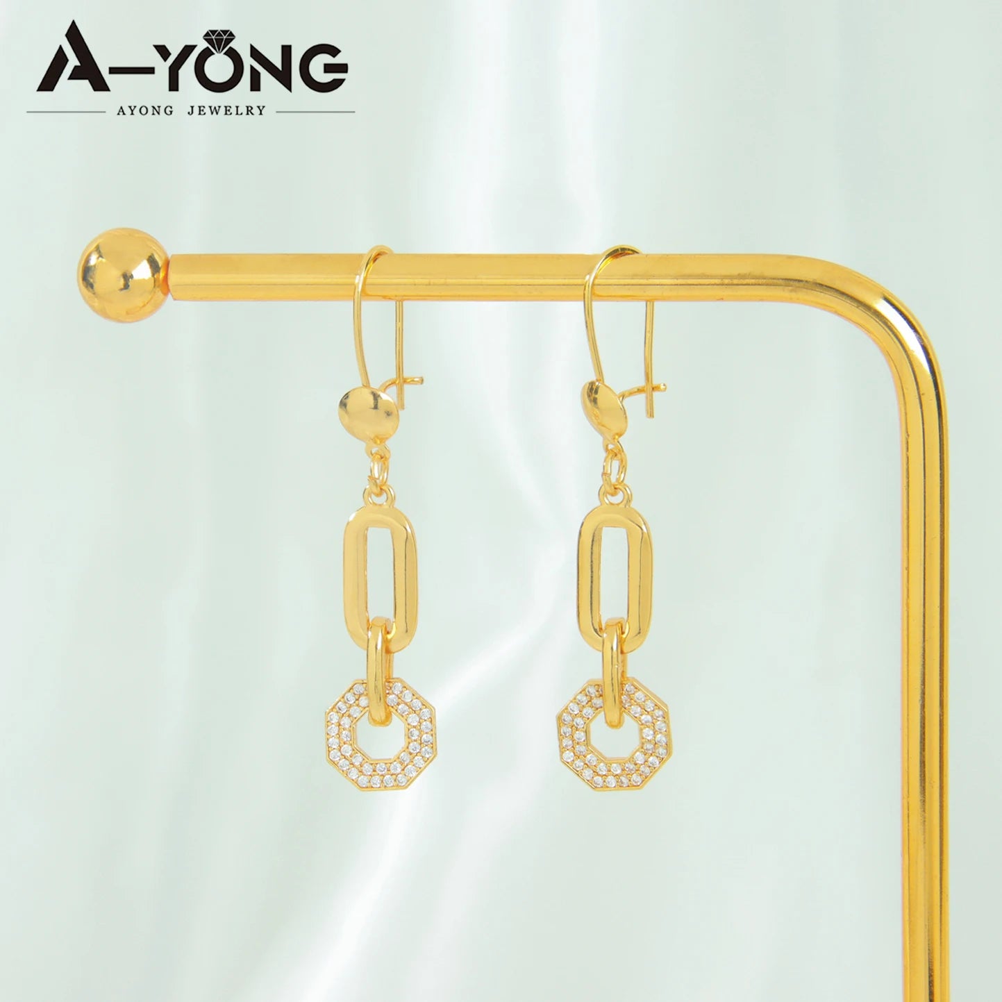 Parure complète zirconium plaquée or 21k – Style Dubai