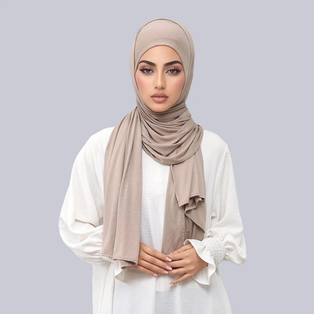 Hijab Instant Femme – Grand Châle Jersey Léger Ramadan