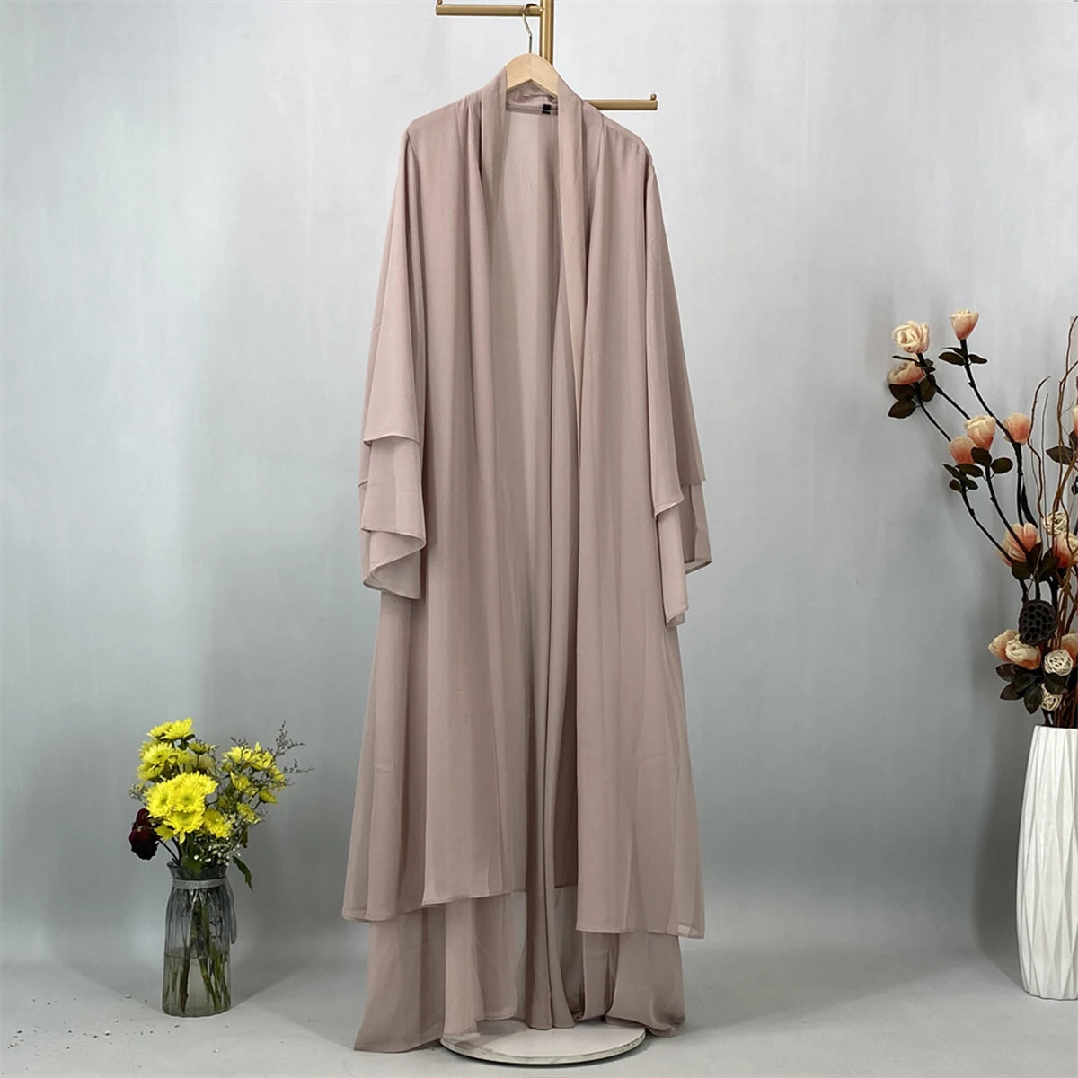 Abaya ouverte en mousseline – Style Kebaya