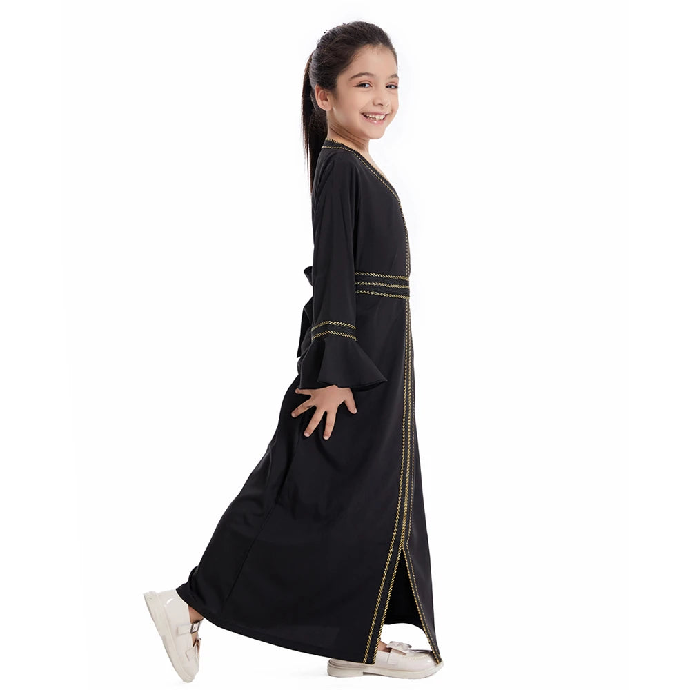 Djellaba Fille Enfant – Robe Prière Ramadan Eid
