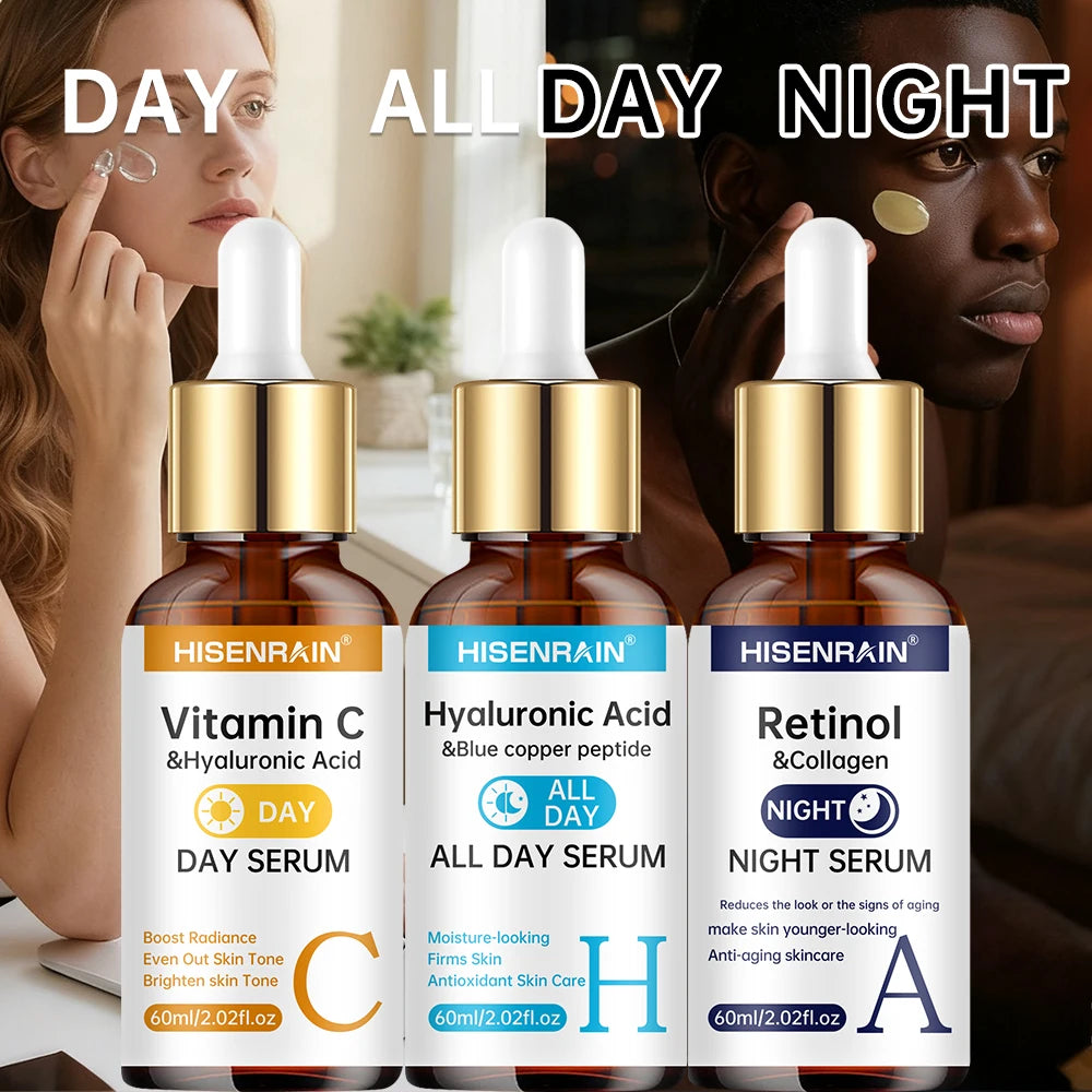 Duo sérum Vitamine C + Rétinol + Acide hyaluronique