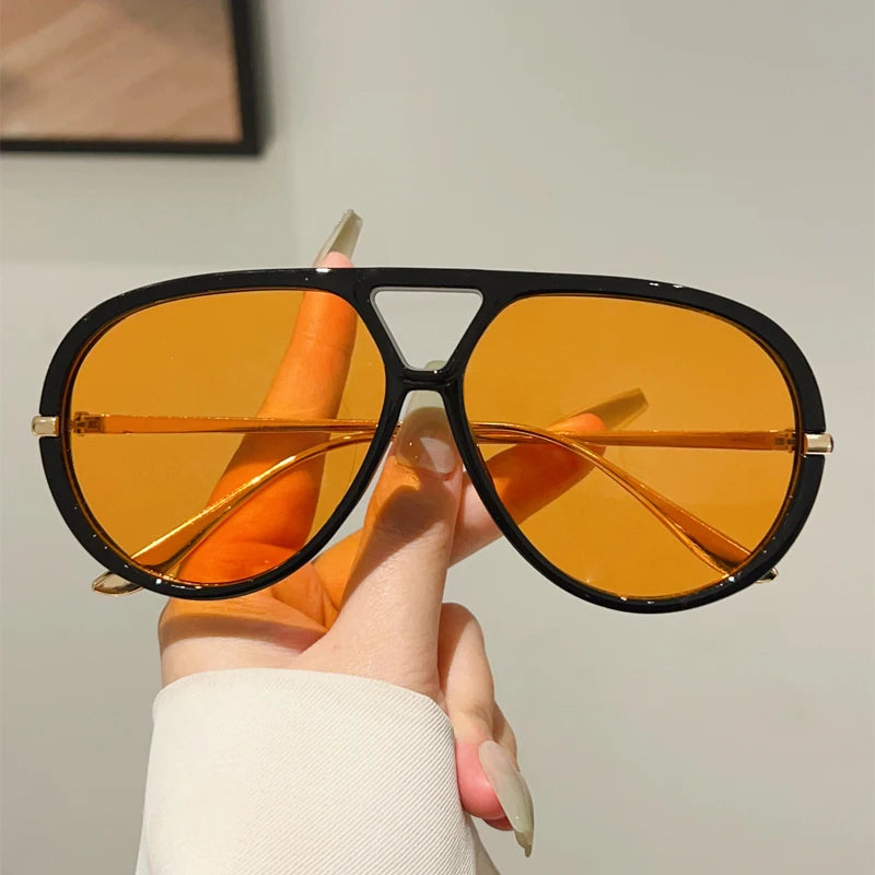 Lunettes aviateur surdimensionnées – Style vintage luxe