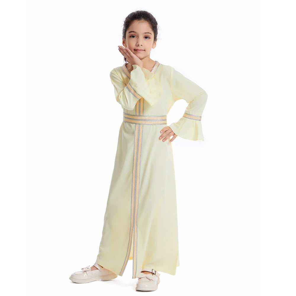 Djellaba Fille Enfant – Robe Prière Ramadan Eid