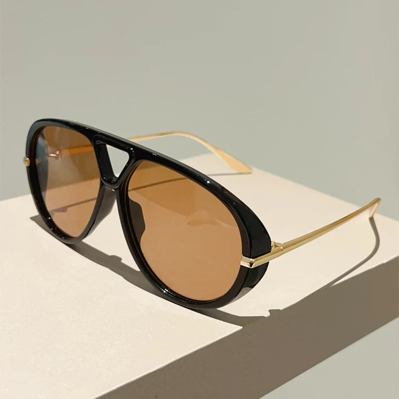 Lunettes aviateur surdimensionnées – Style vintage luxe