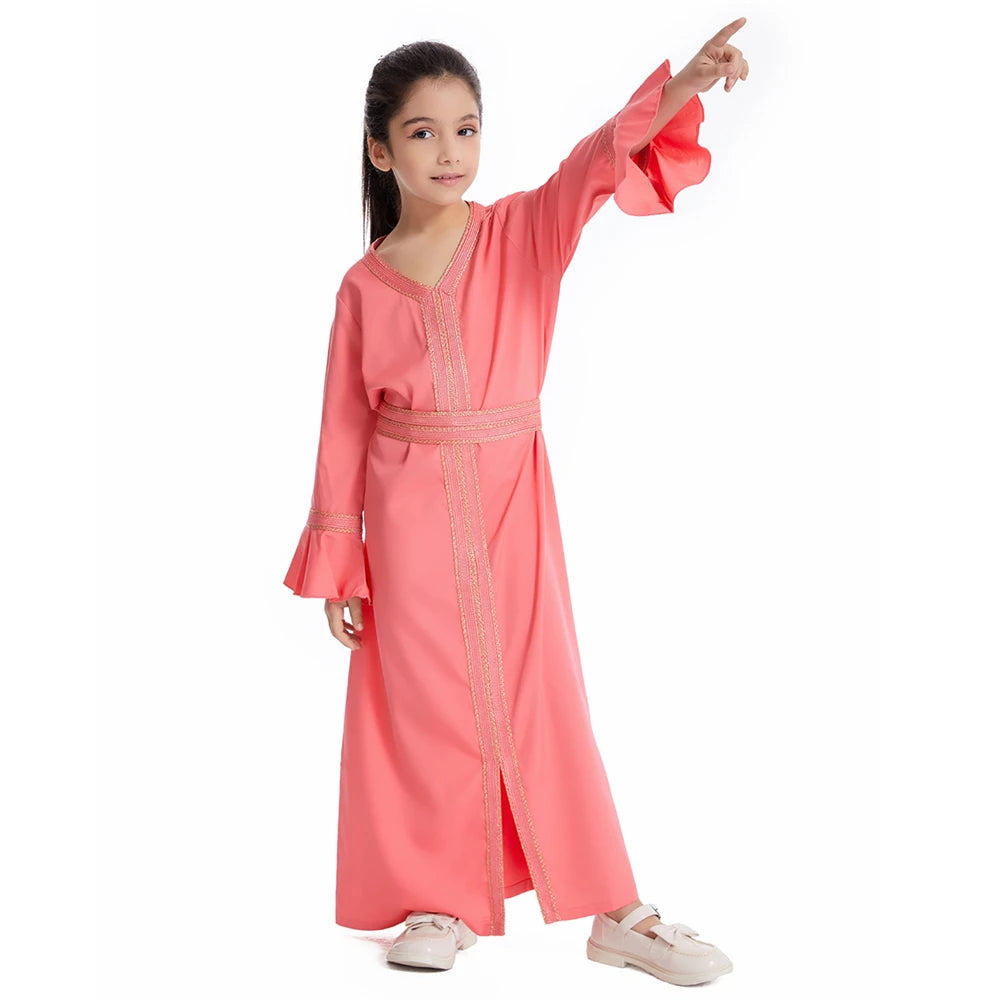 Djellaba Fille Enfant – Robe Prière Ramadan Eid