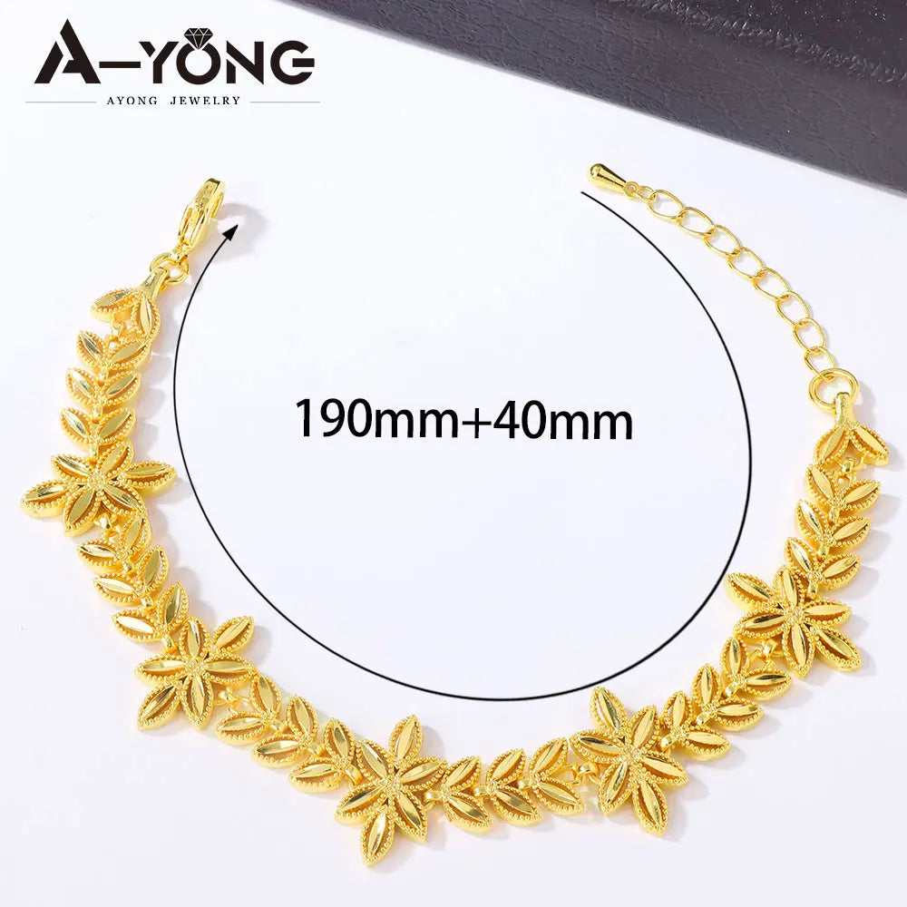 Bracelet manchette élégant plaqué or 21k – Dubai