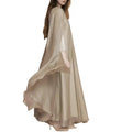 Robe de Soirée Islamique Femme – Longue Métallique avec Cardigan