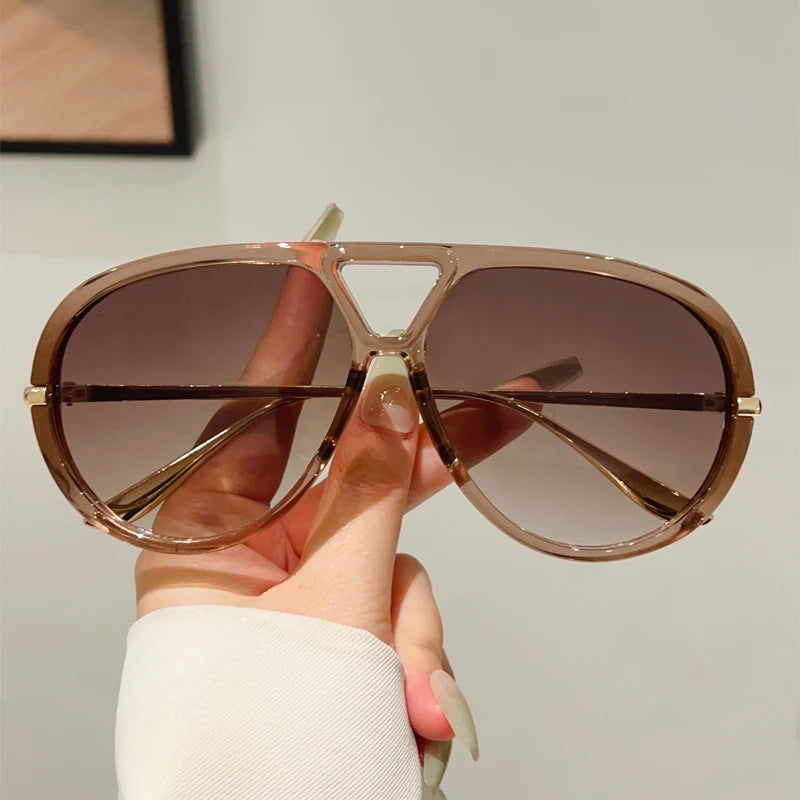Lunettes aviateur surdimensionnées – Style vintage luxe