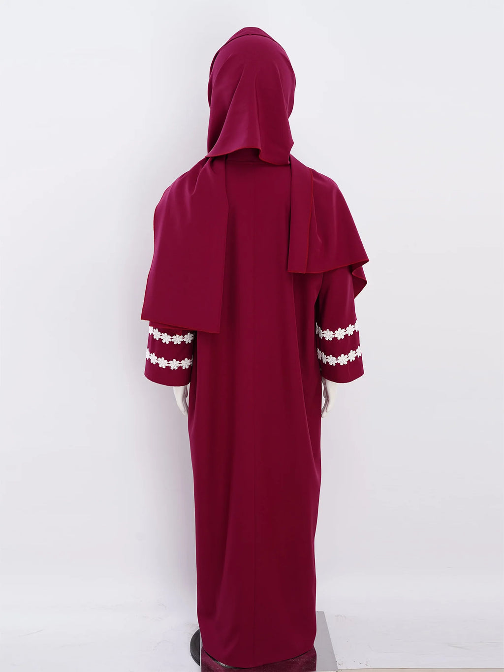 Abaya Fille avec Hijab – Robe Zippée Ramadan Eid