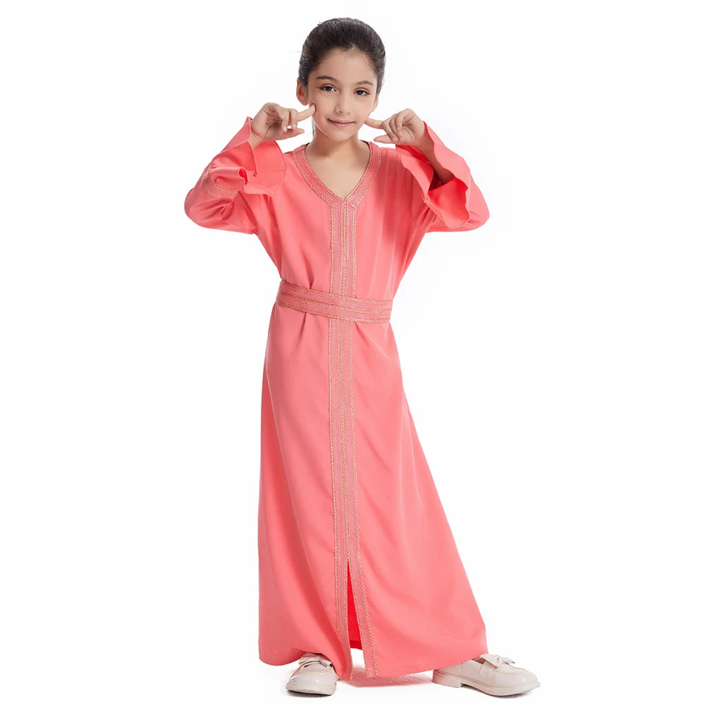 Djellaba Fille Enfant – Robe Prière Ramadan Eid