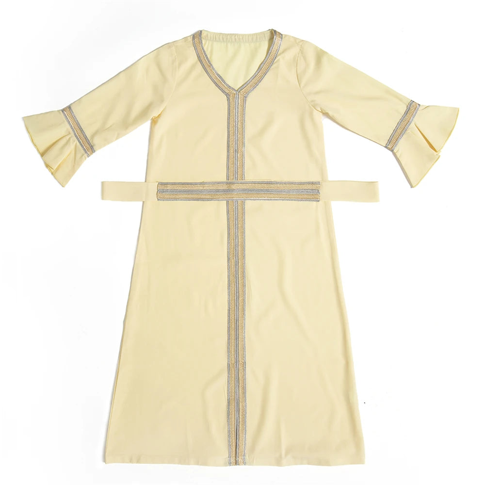 Djellaba Fille Enfant – Robe Prière Ramadan Eid