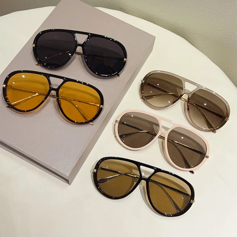 Lunettes aviateur surdimensionnées – Style vintage luxe