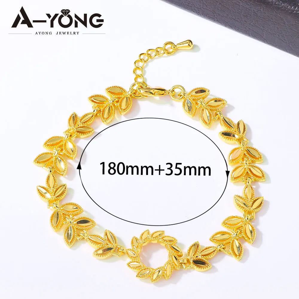 Bracelet manchette élégant plaqué or 21k – Dubai