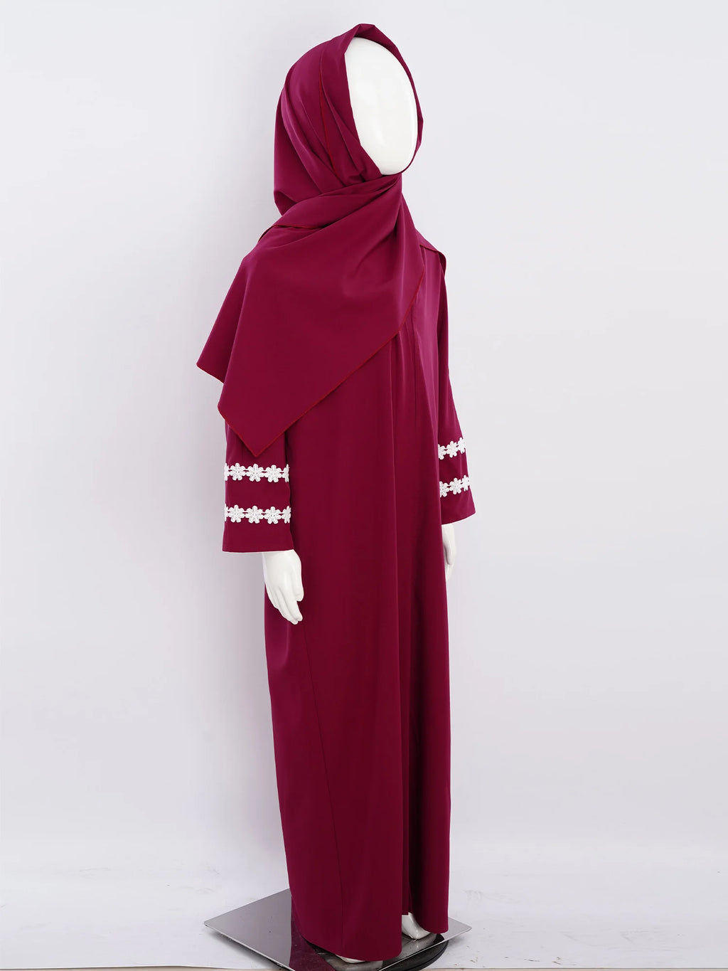 Abaya Fille avec Hijab – Robe Zippée Ramadan Eid