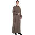 Qamis Homme Uni – Kaftan Jubba Islamique avec Bonnet