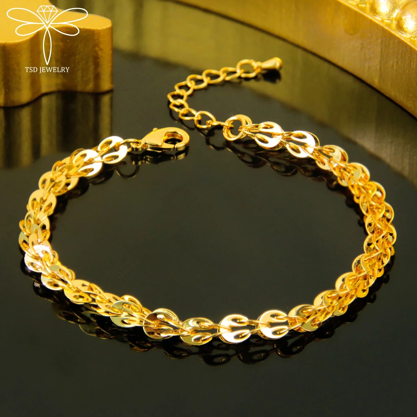 Parure de mariée plaquée or 21k – Style Dubai