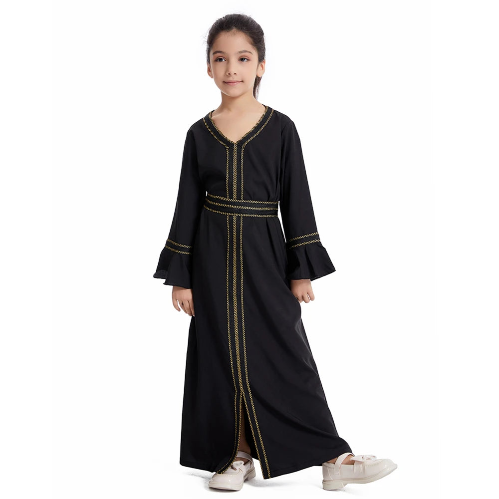 Djellaba Fille Enfant – Robe Prière Ramadan Eid