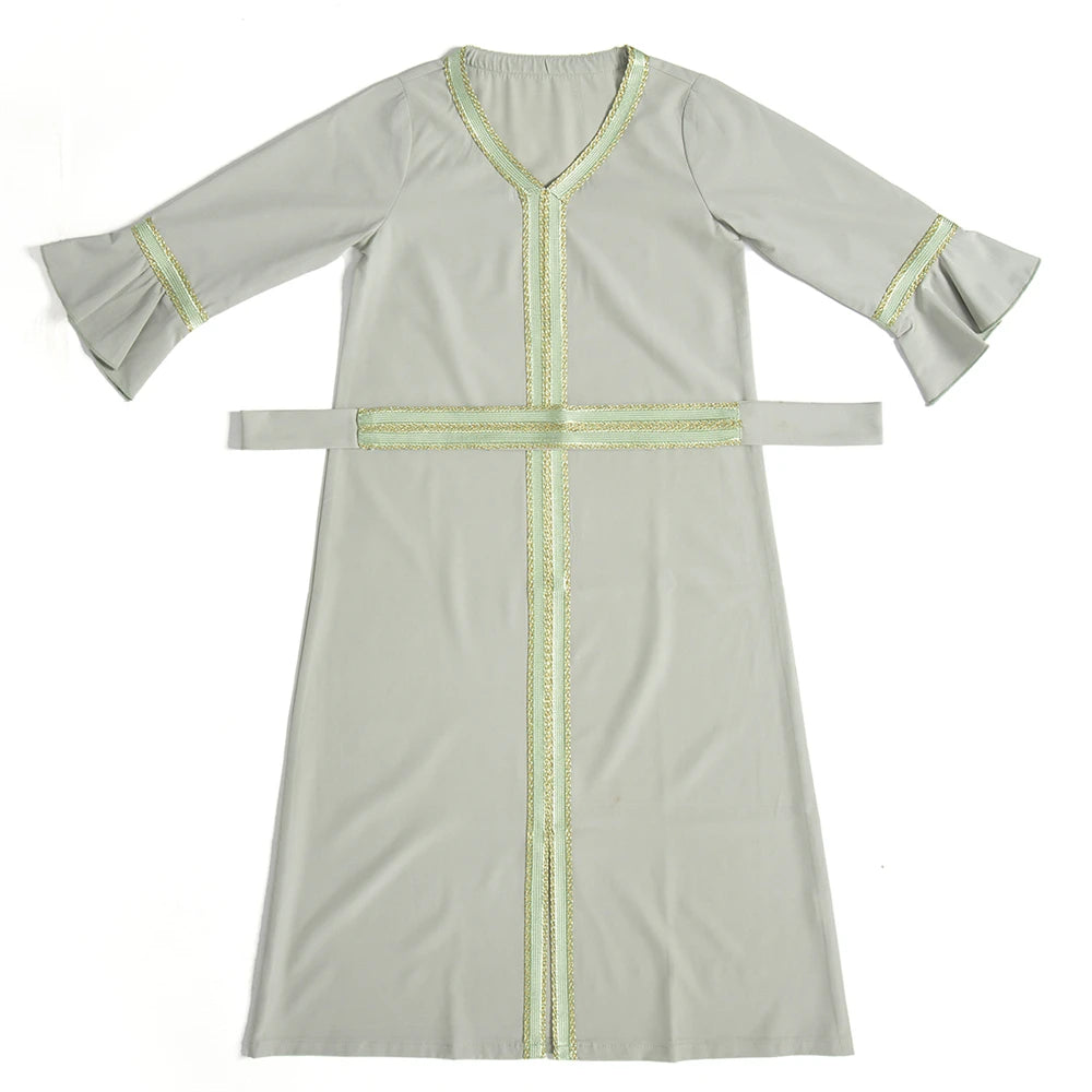Djellaba Fille Enfant – Robe Prière Ramadan Eid