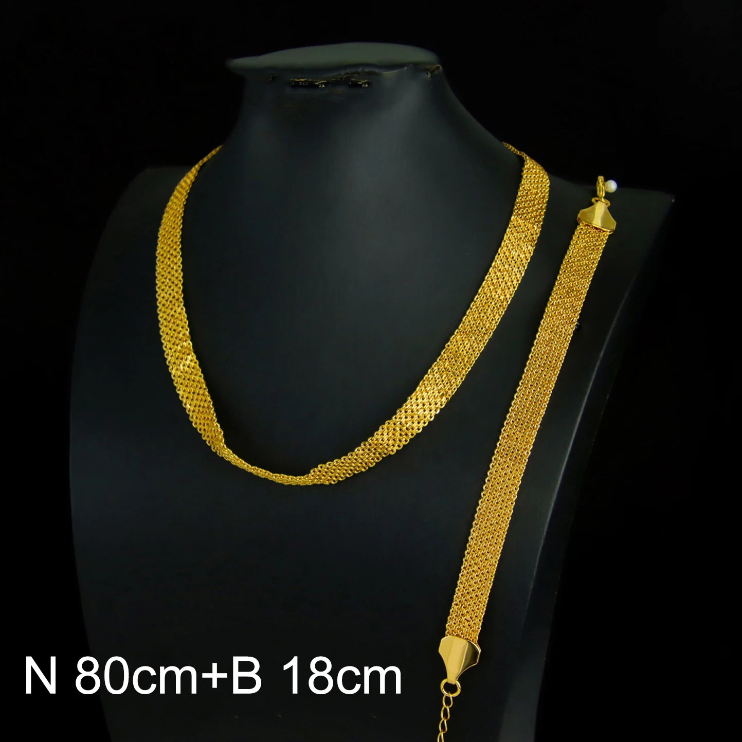 Parure de mariée plaquée or 24k – Style éthiopien
