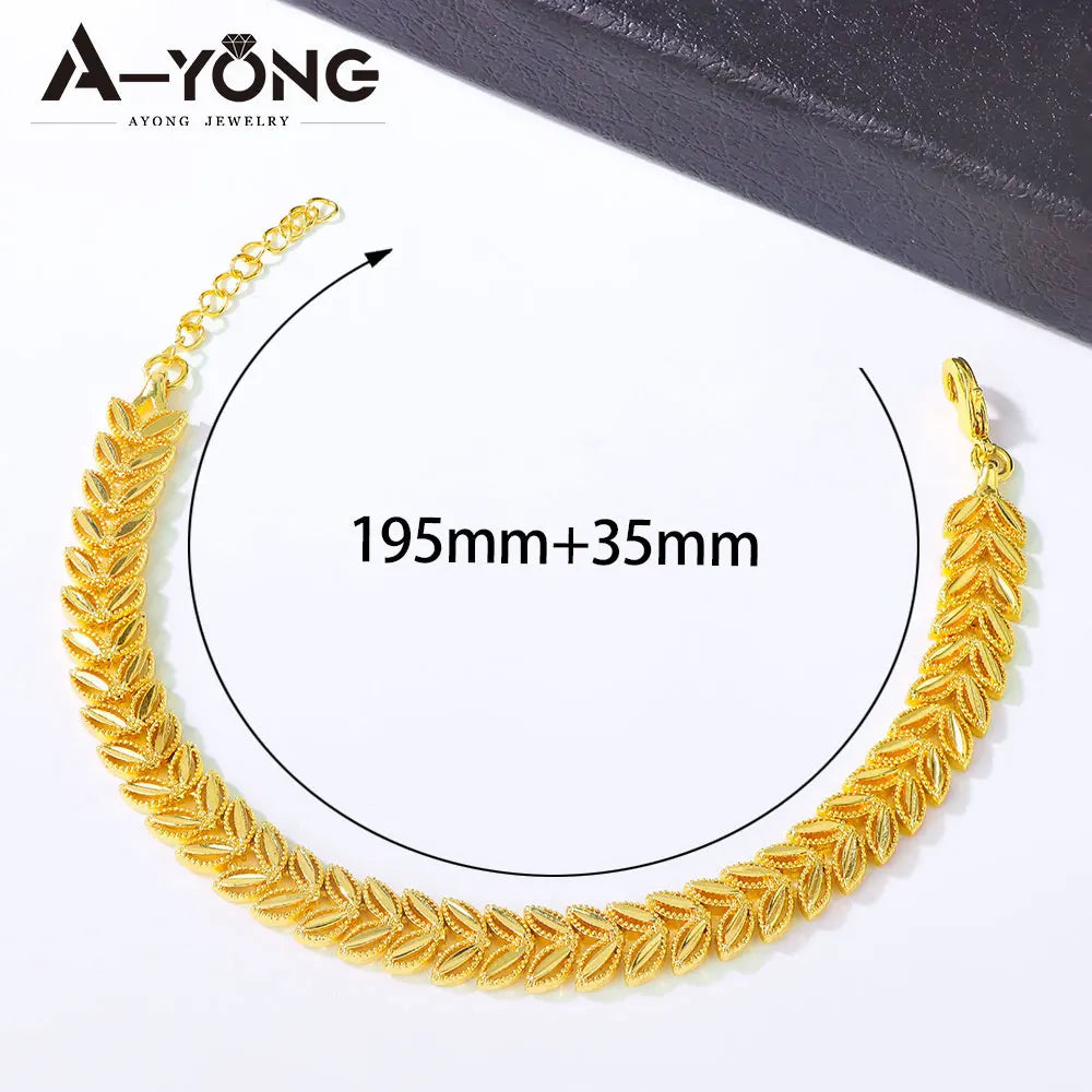 Bracelet manchette élégant plaqué or 21k – Dubai