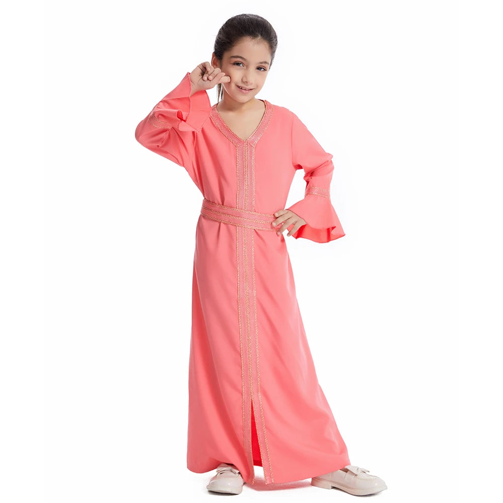 Djellaba Fille Enfant – Robe Prière Ramadan Eid