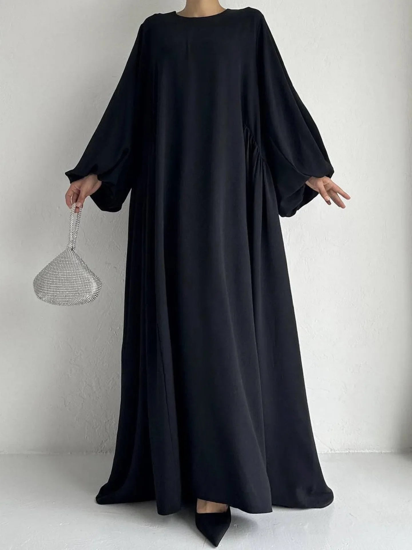 Abaya Caftan Femme Unie – Robe Maxi Casual Modest Ramadan