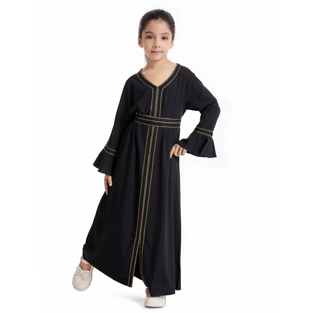 Djellaba Fille Enfant – Robe Prière Ramadan Eid