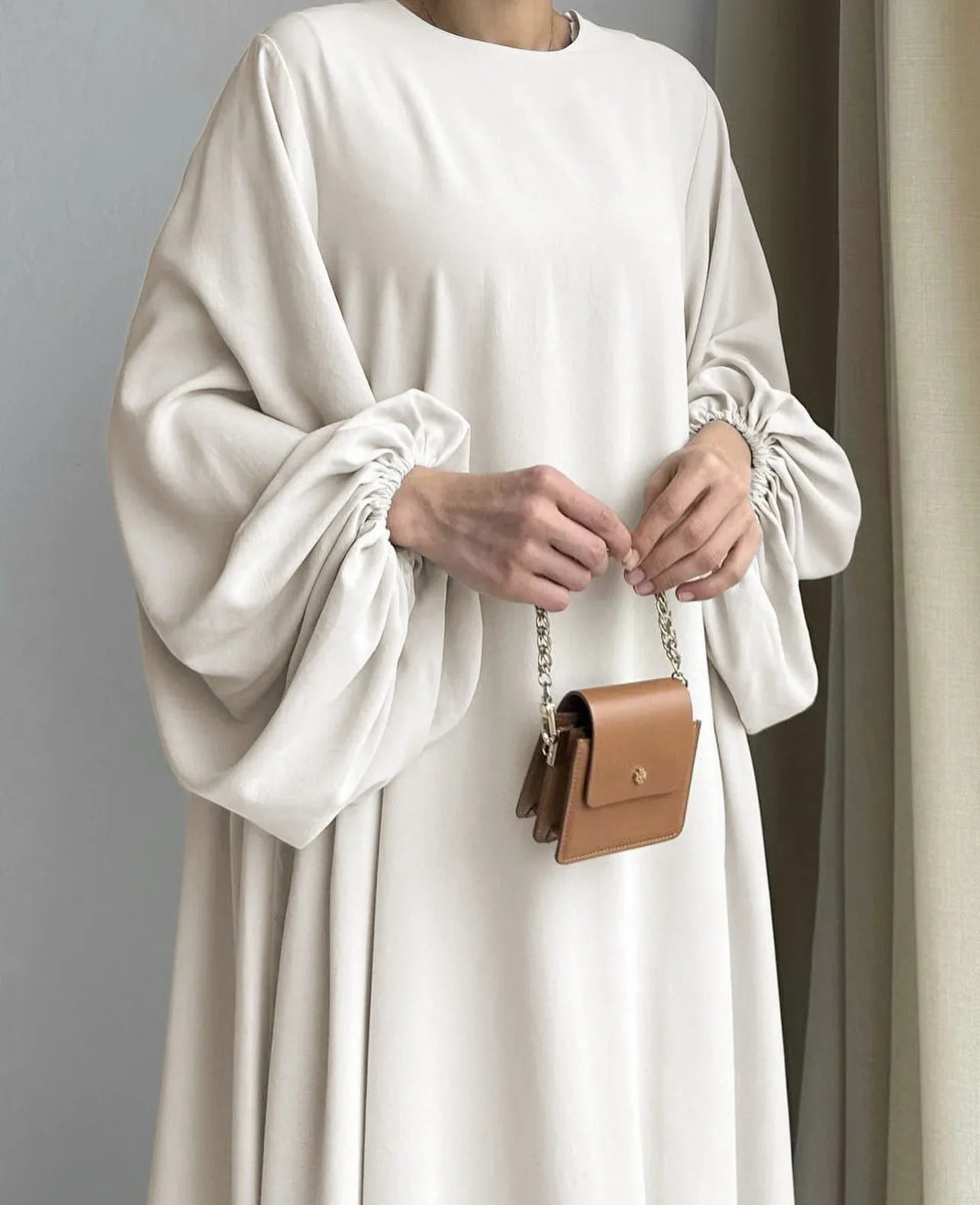 Abaya Caftan Femme Unie – Robe Maxi Casual Modest Ramadan