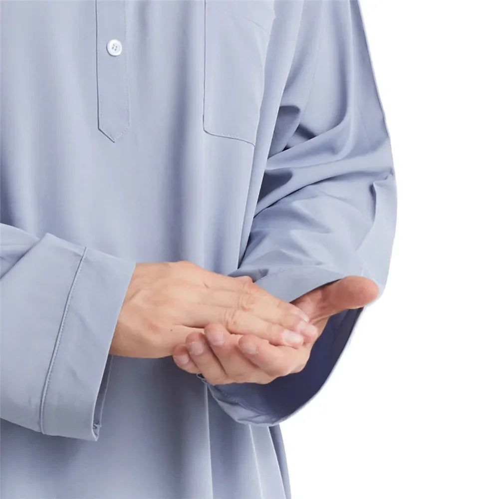 Ensemble Thobe Pantalon Homme – Tenue Islamique Ramadan 2 Pièces