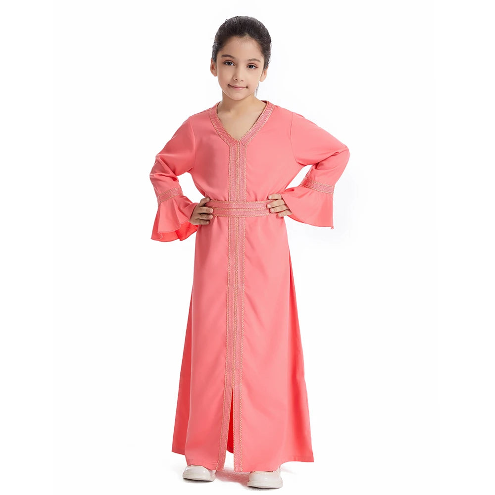 Djellaba Fille Enfant – Robe Prière Ramadan Eid