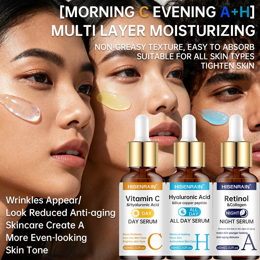 Duo sérum Vitamine C + Rétinol + Acide hyaluronique